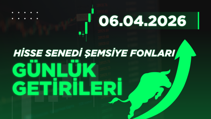 06 04 2026 tarihli hisse senedi şemsiye fonları günlük getirileri